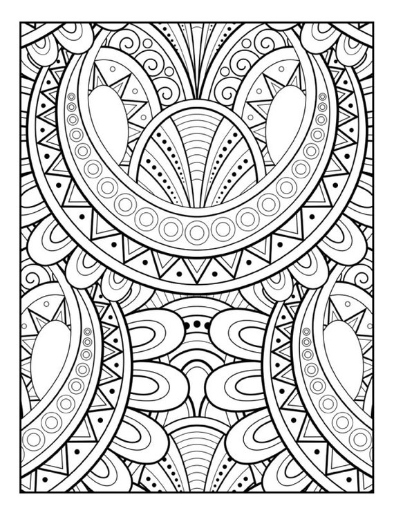 Adult relieve stress coloring book Mandala abstract pattern