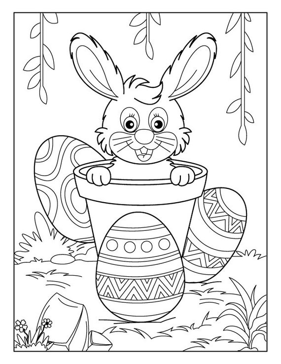 Easter Coloring Book Sets for Kids Ages 4-8: Funny Easter Day Coloring Book  for Children And Preschoolers, The Great Big Easter Egg, Bunny, Easter Chi  (Paperback)