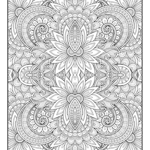 Stunning Patterns Adult Coloring Book Mandala Coloring Pages Stress Relieving 30 Mandala Style Patterns image 4