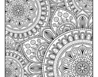 Stunning Patterns Adult Coloring Book Stress Relieving 30 Mandala