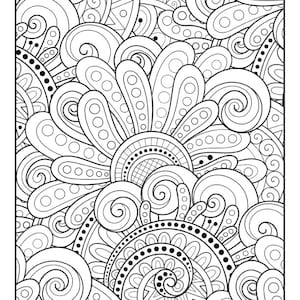 Stunning Patterns Adult Coloring Book Mandala Coloring Pages Stress Relieving 30 Mandala Style Patterns image 5