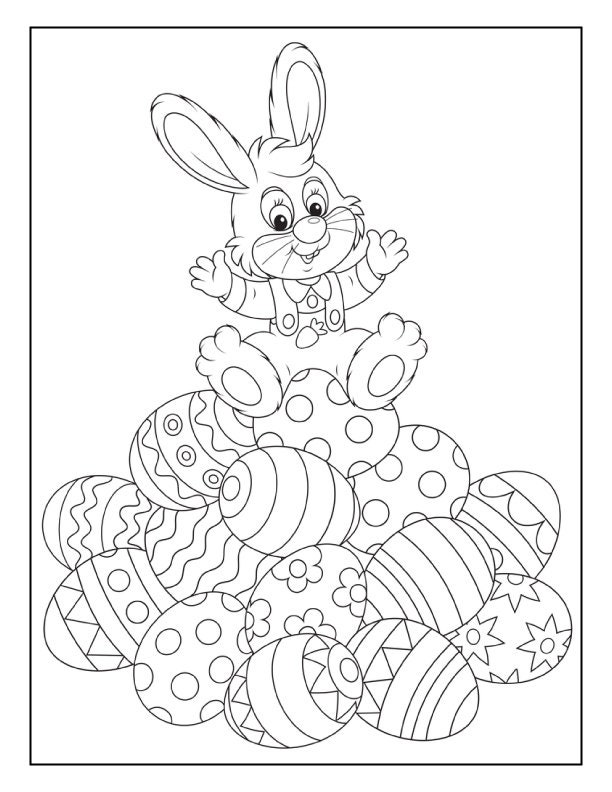 Easter Coloring Pages: 20 Printable Designs for Kids (PDF) - Etsy