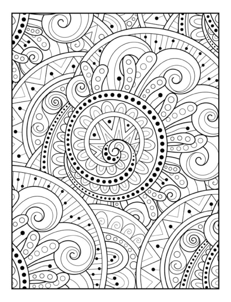 Stunning Patterns Adult Coloring Book Mandala Coloring Pages Stress Relieving 30 Mandala Style Patterns image 6