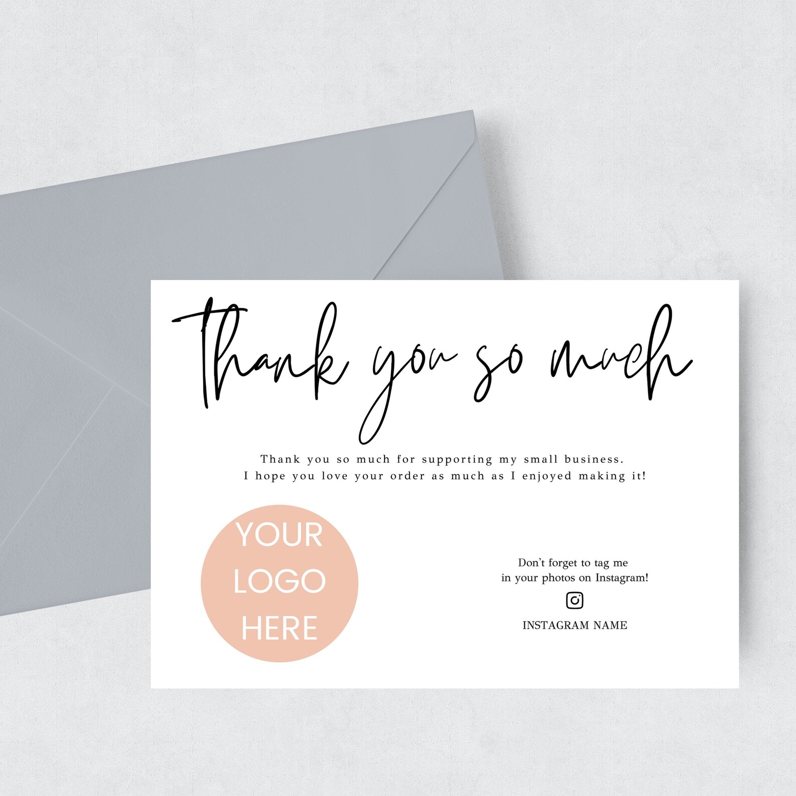 10 Pack of A6 Thank You Cards Packaging Small Business Etsy