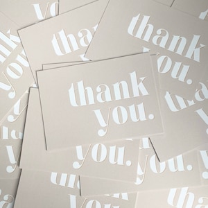 Pack of 50 A7 Thank You Cards | Silk | Physical | Business cards | Small Business