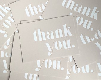 Pack of 50 A7 Thank You Cards | Silk | Physical | Business cards | Small Business