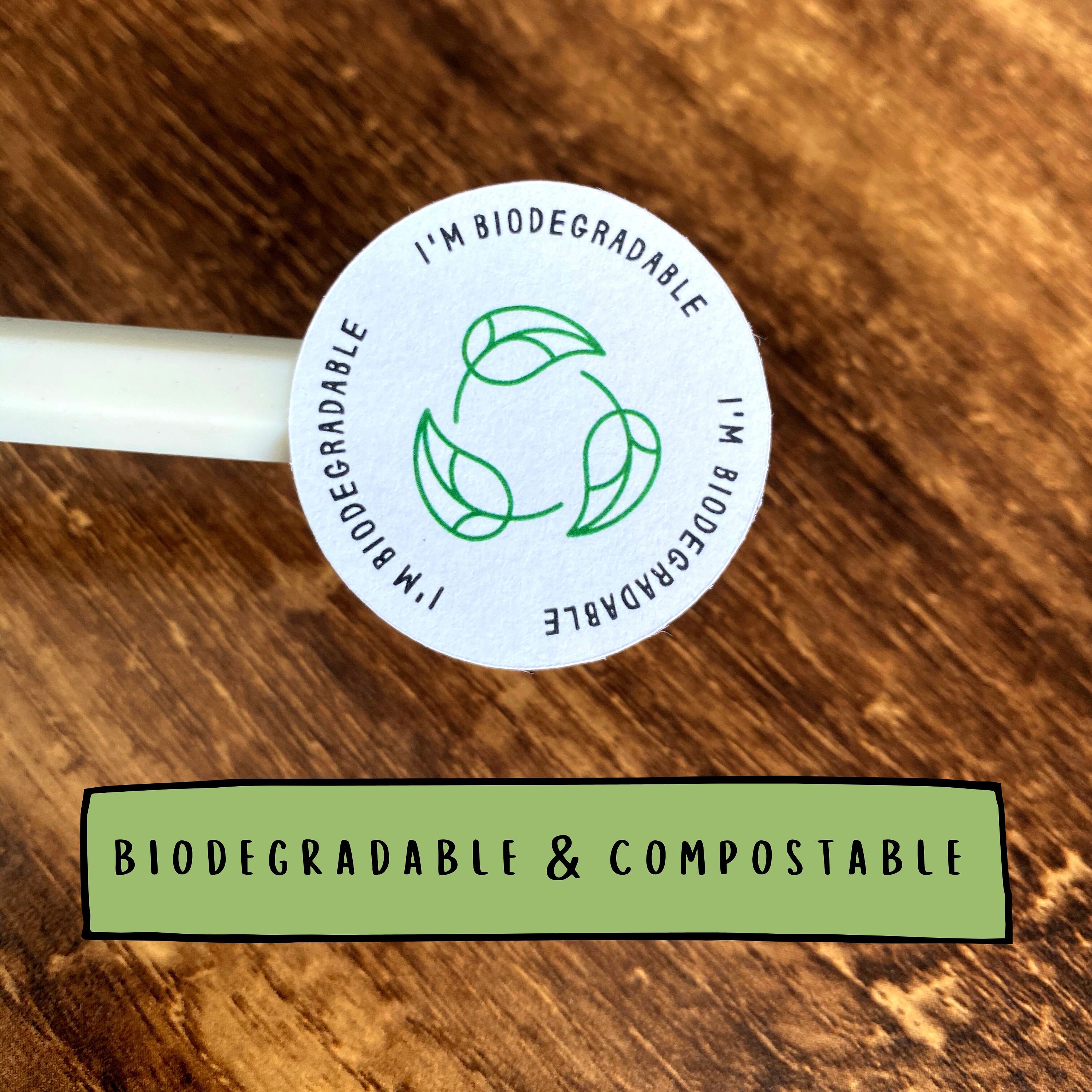 I'm Biodegradable Eco Friendly Stickers Round Stickers Etsy