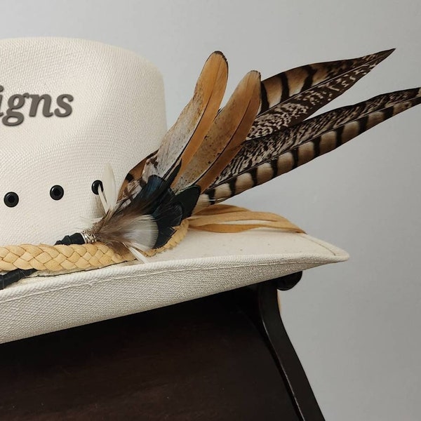 Custom Hat Feather Etsy