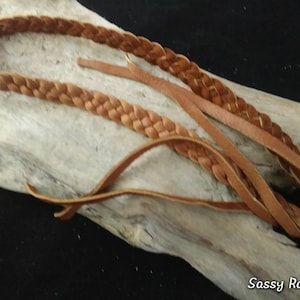 Soft Woven Braided Buckskin Deerskin Leather Hatband Choose Your Favorite Color