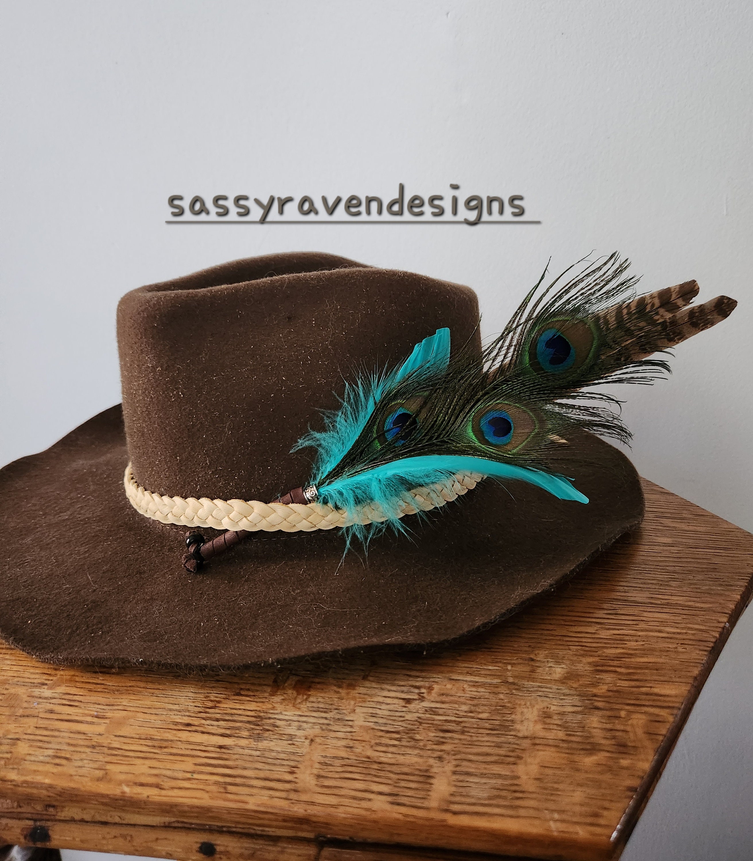 Turquoise Turkey HAT FEATHER, Feather for Hat, Cowboy Hat Feather,  Turquoise, Custom Hat Feather for Cowboy or Cowgirl, Boho, Western Retro 