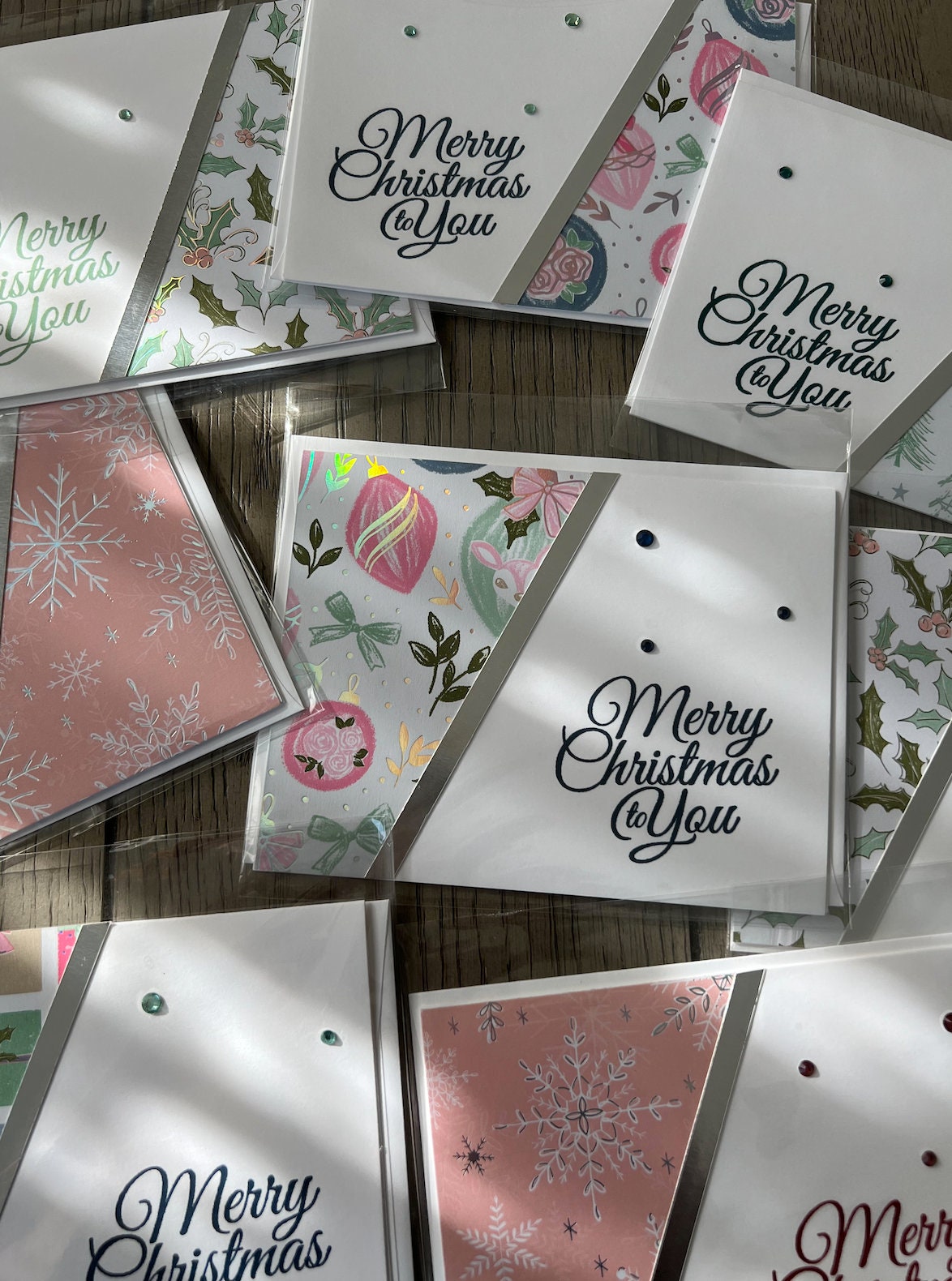 SET of 8 Christmas Cards Stampin up Holiday Cards Etsy