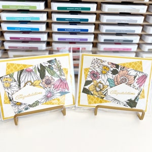 Cartes de félicitations faites main | Des designs colorés pour les remises de diplômes, les fiançailles, les baby showers, les mariages, les départs à la retraite, etc.