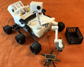 Perseverance Rover & Ingenuity Helicopter 3D Printed Models – Interactive Scale Replicas