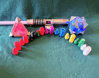 Star Wars Facettierte Kyber Kristalle (Savi Lichtschwert und Holocron Kompatibel - Serie 1)