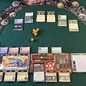 Star Wars "Outer Rim" Board Game Dashboards V3 - Compatible with Sleeved Cards & "Unfinished Business" Expansion