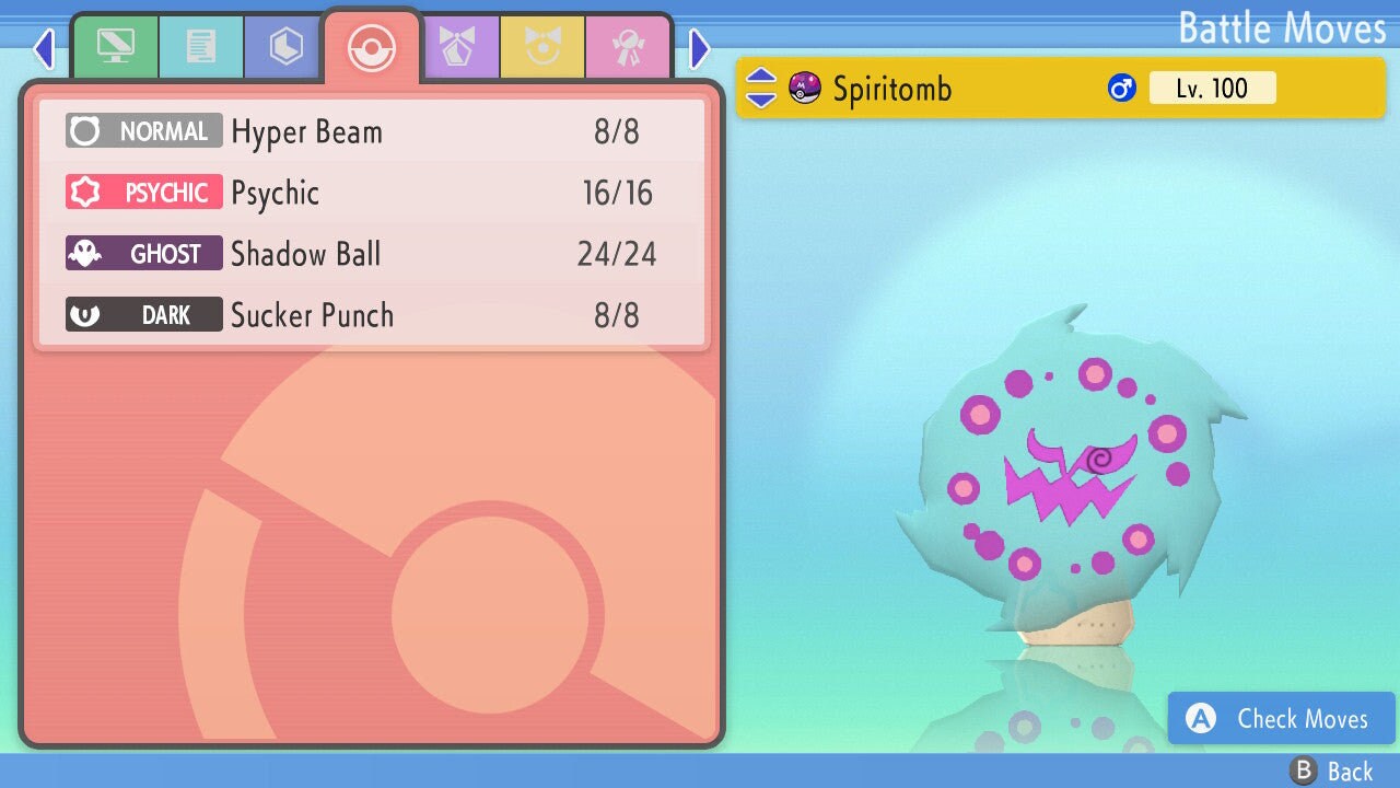 Shiny Spiritomb 6IVs Pokemon BDSP