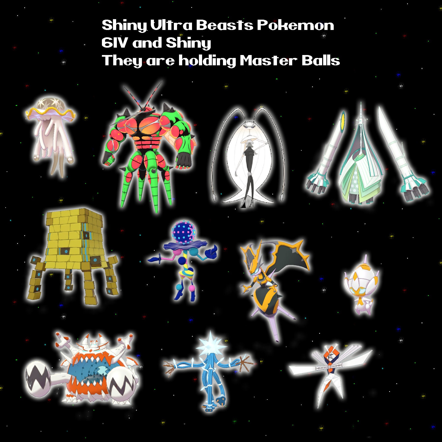 All Ultra Beasts Pokémon Sprites -  Hong Kong