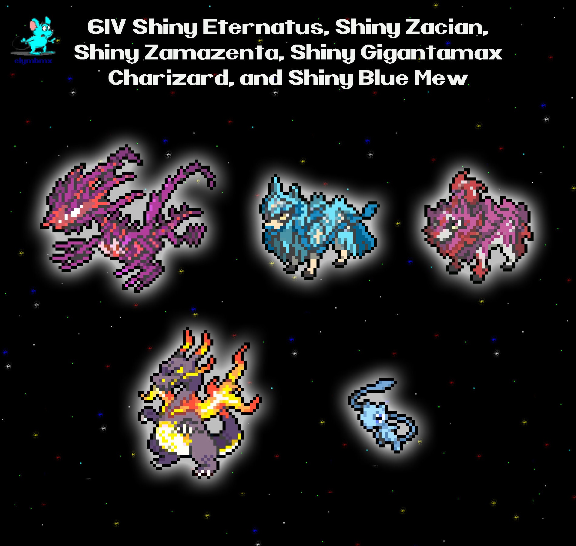  elymbmx Shiny 6IV Kyurem, Reshiram and Zekrom Legendaries with  Master Balls Bundle for Sword & Shield : Video Games