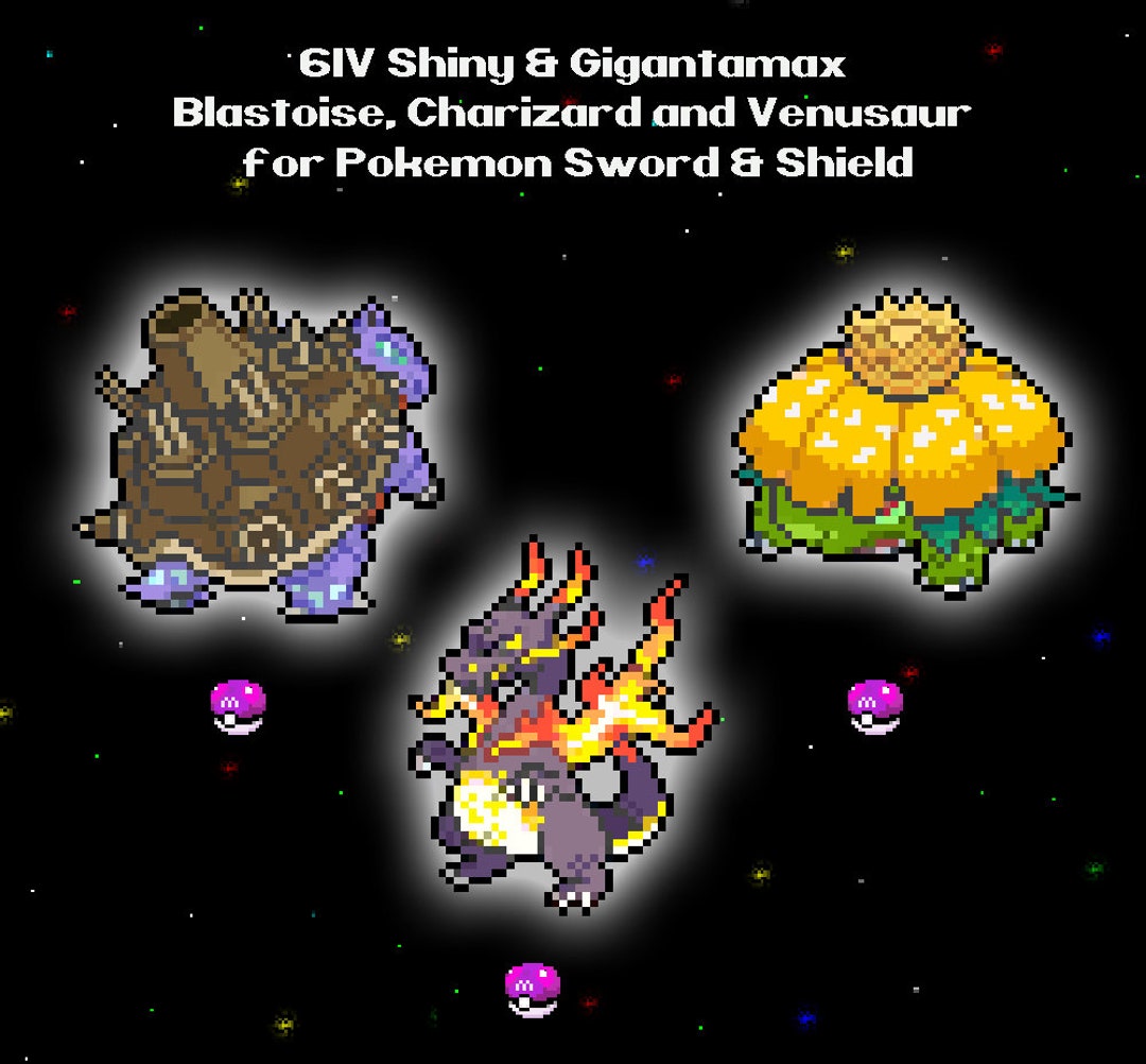  elymbmx Shiny 6IV Gigantamax Gmax for Charizard, Gengar, and  Machamp Holding Master Balls for Sword and Shield : Toys & Games