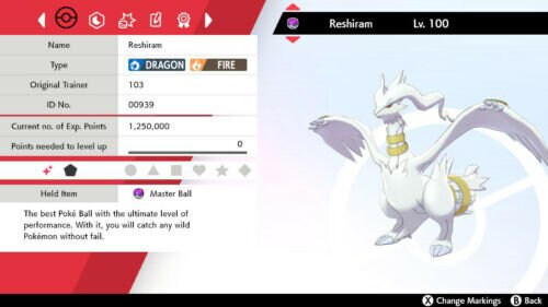 6IV Ultra Shiny Reshiram Zekrom Kyurem Pokemon Sword and Shield (Square  Shiny) 