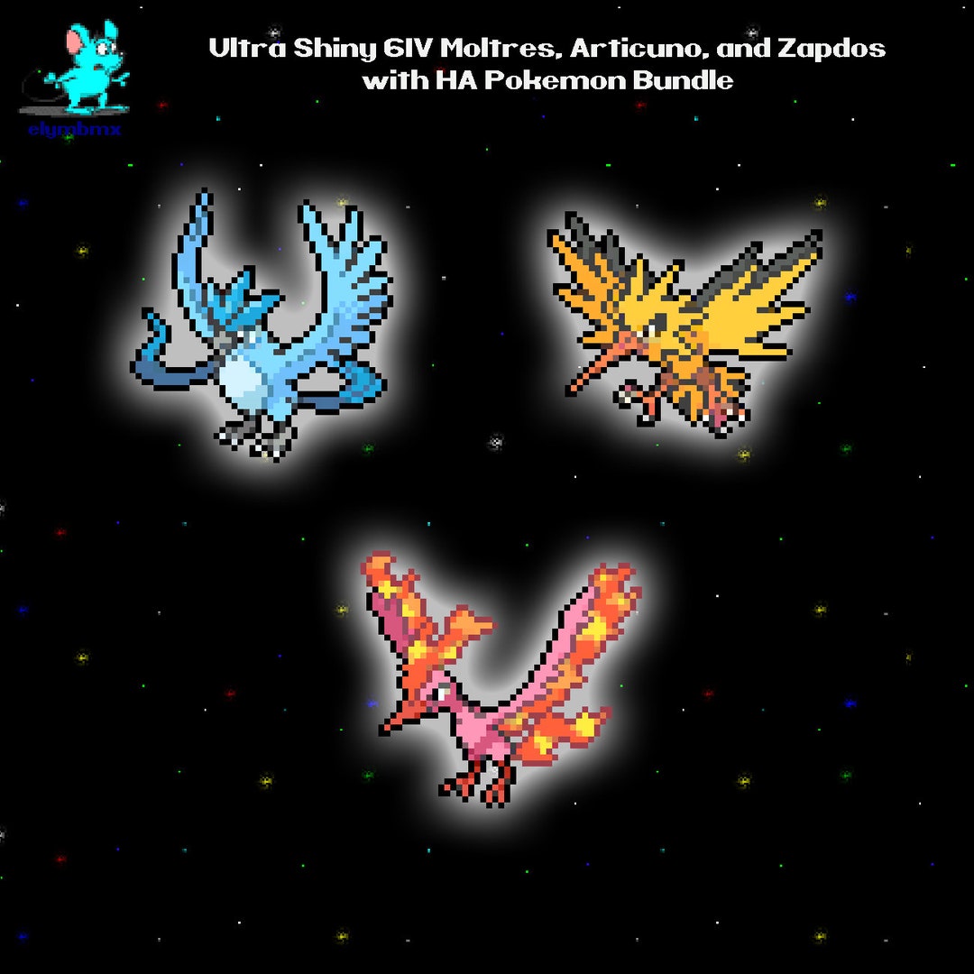 Shiny Articuno/zapdos/moltres Pack Bundle 6IV Pokemon X/Y -  Denmark