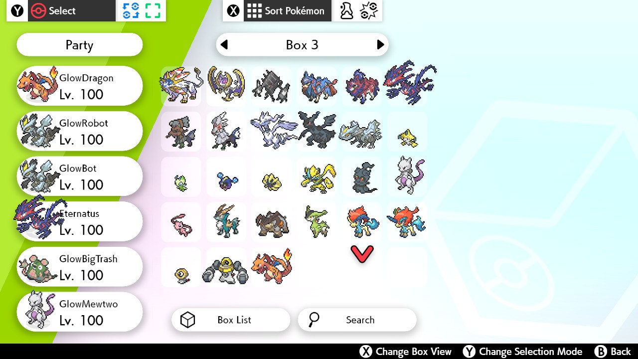 Shiny legendary bundle for Pokemon Sword and Shield + 6 Masterballs