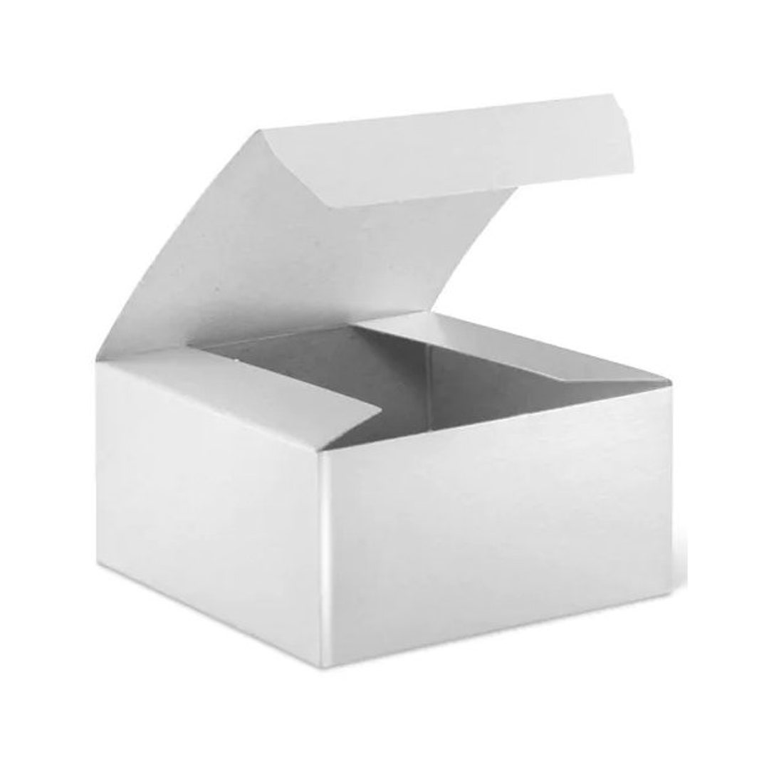 Gift Box 4 X 4 X 2 White Gloss Etsy