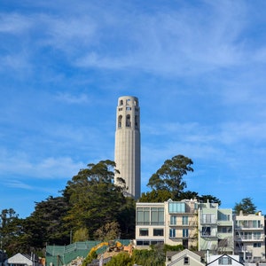 Coit Tower from Telegraph Hill, San Francisco, California