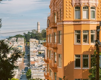 Colors of Russian Hill/North Beach, Coit Tower, San Francisco, California