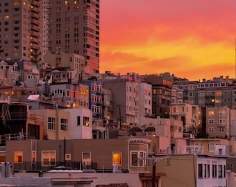 Sunset over Russian Hill 2, San Francisco California
