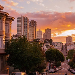 Sunset in North Beach, San Francisco