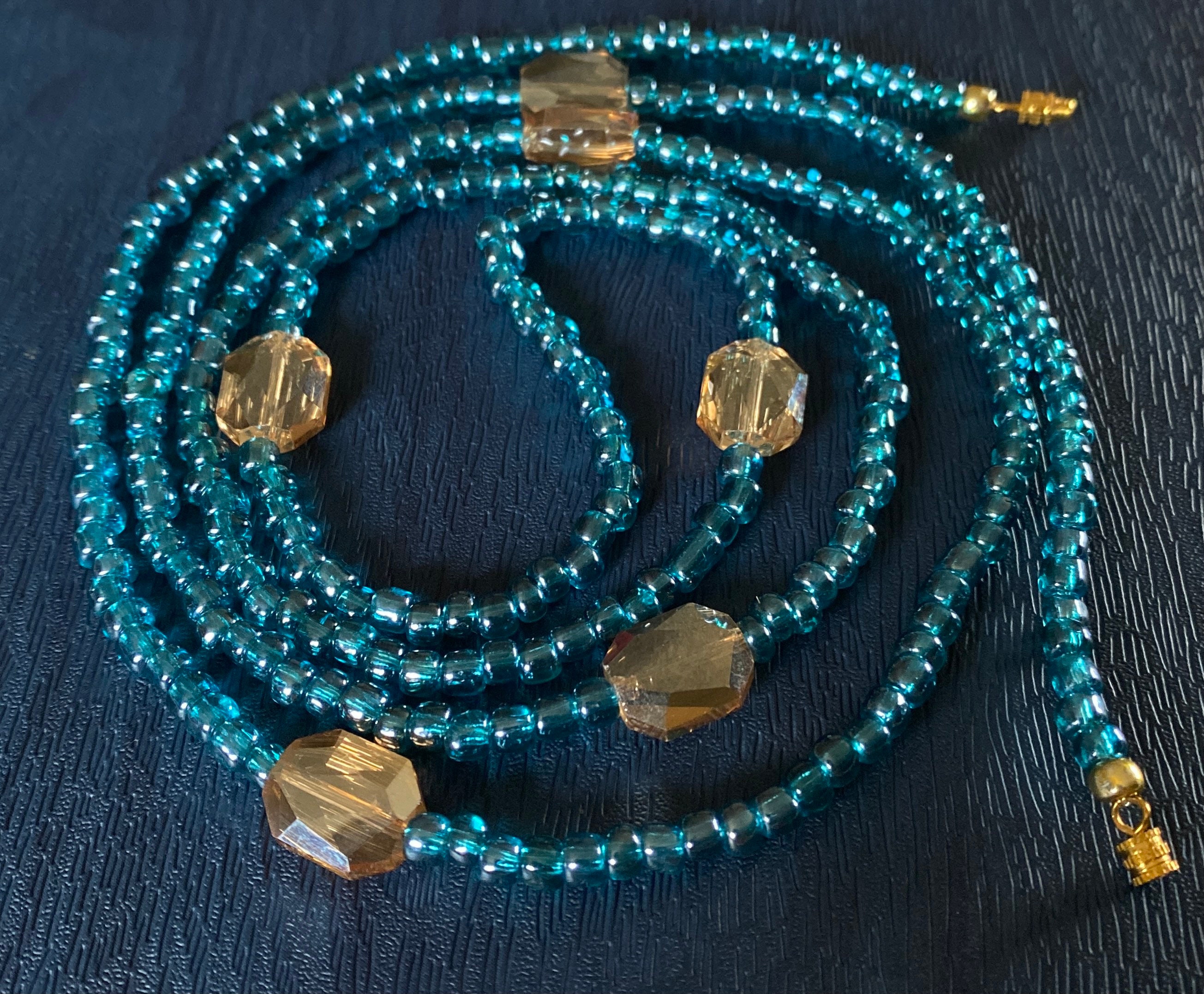 Colorful Handmade Waist Beads Elastic w/clasp or tie on Etsy