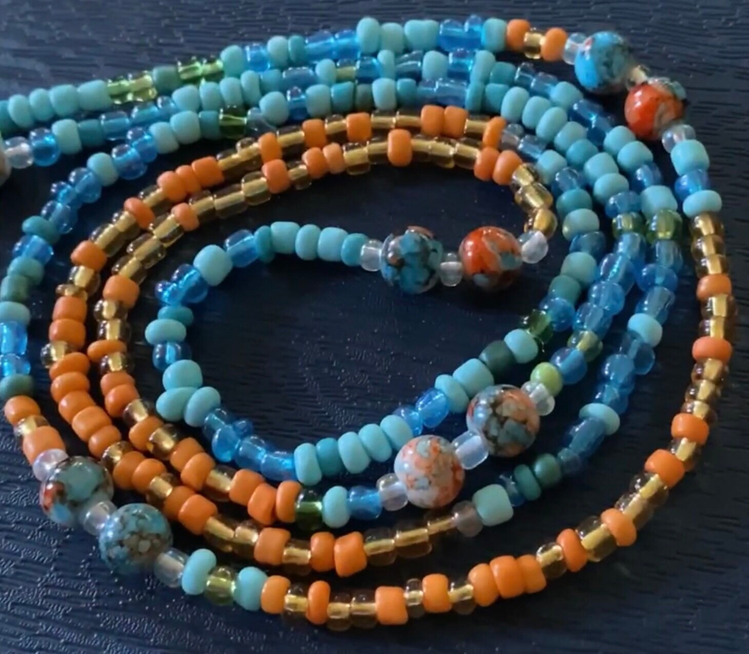 Colorful Handmade Waist Beads Elastic w/clasp or tie on Etsy