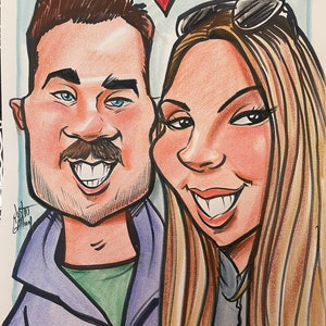 2-Faces Color Caricature Portrait image 5