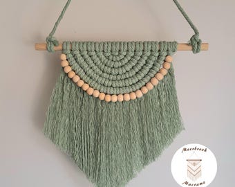 Macrame wall hanging | Gift for teacher | Handmade fiber deco with beads | Cheap gift ideas