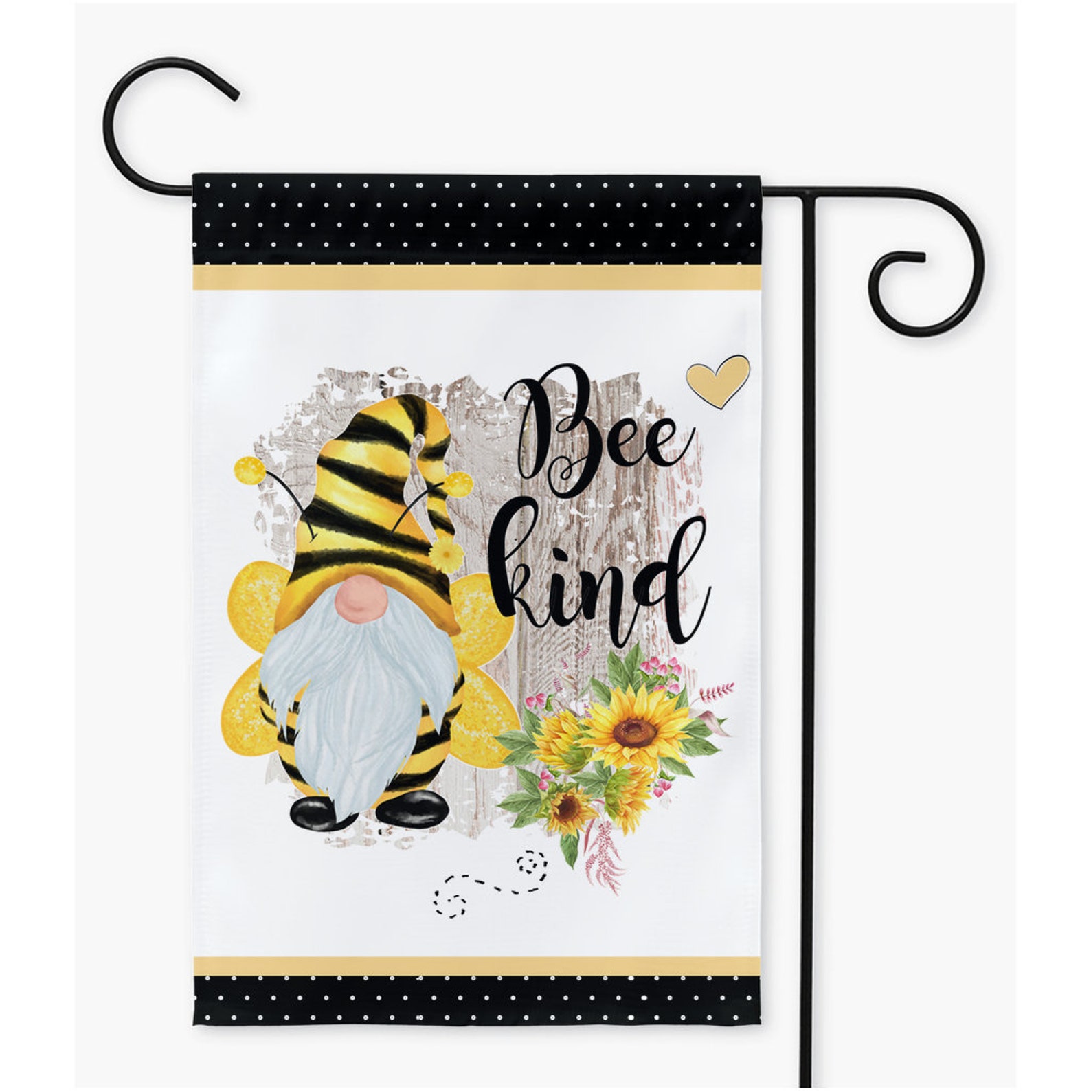 Bee Kind Garten Flagge Gnome-Flagge Bienengarten Honig | Etsy