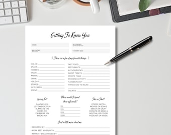 Coworker 'Get To Know You' Survey: Employee Printable (Digital Download)