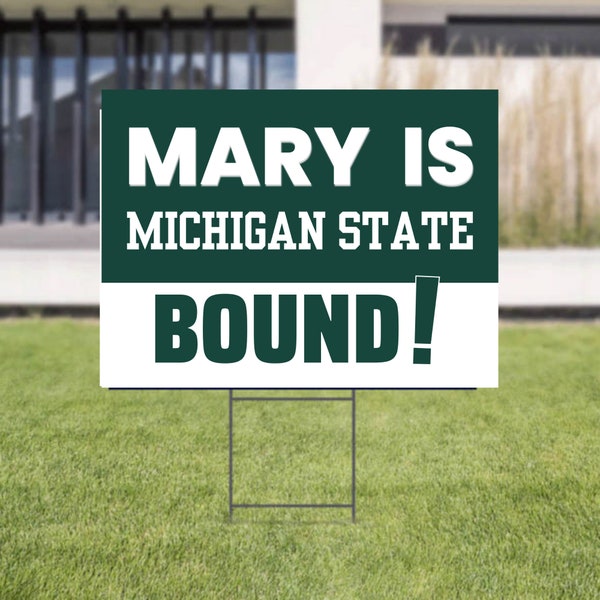 Wayne State University Bound Sign WMU Broncos Personalized Senior Graduation Gift Graduate Yard Sign 2023 Senior Grad - 24 in x 18 in