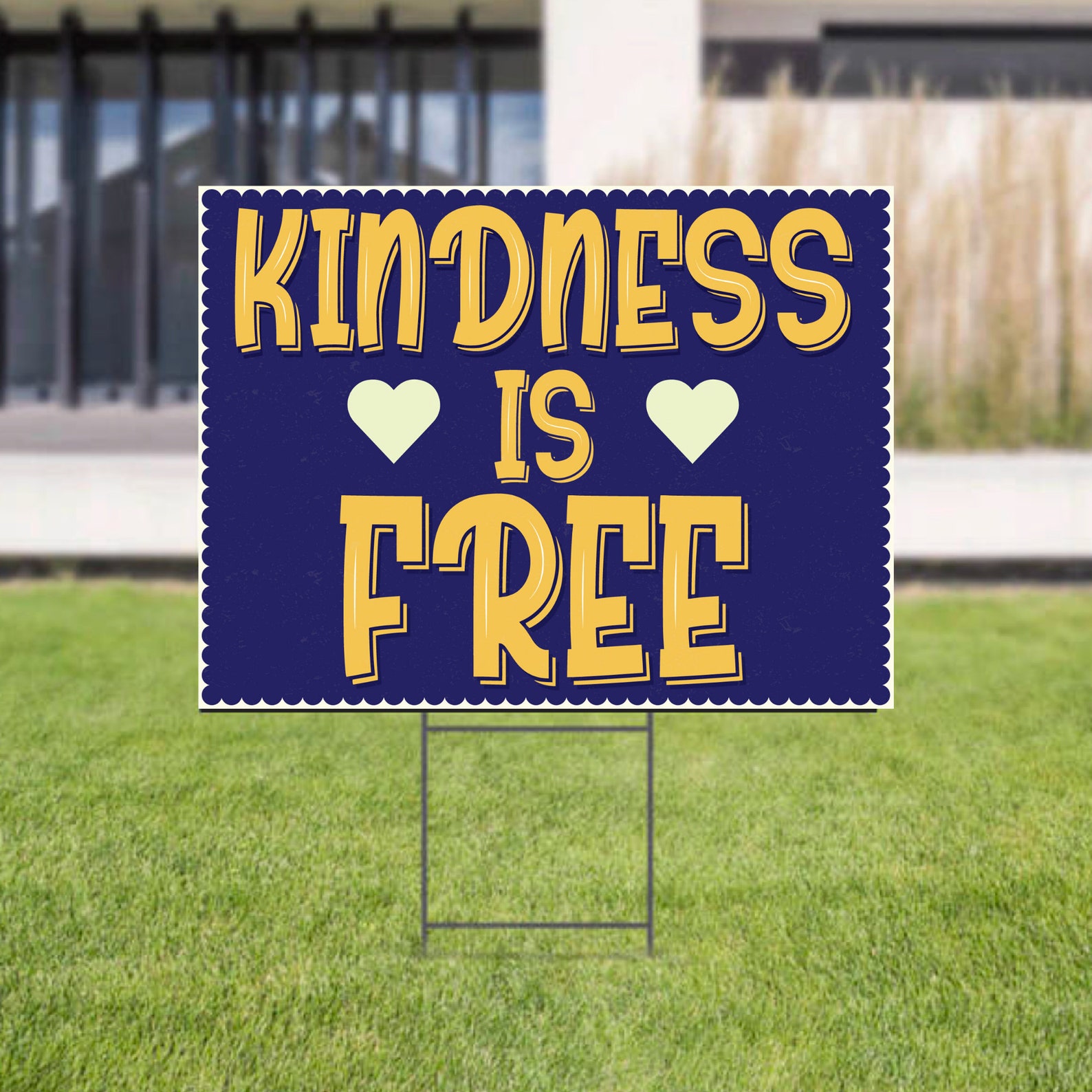 Choose Kindness Yard Sign Kindness is Free Yard Art Sign Etsy