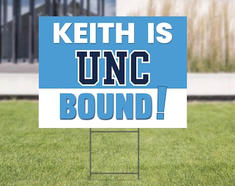 UNC Tarheels Graduation Yard Sign: Personalized Senior Gift (24x18 in)