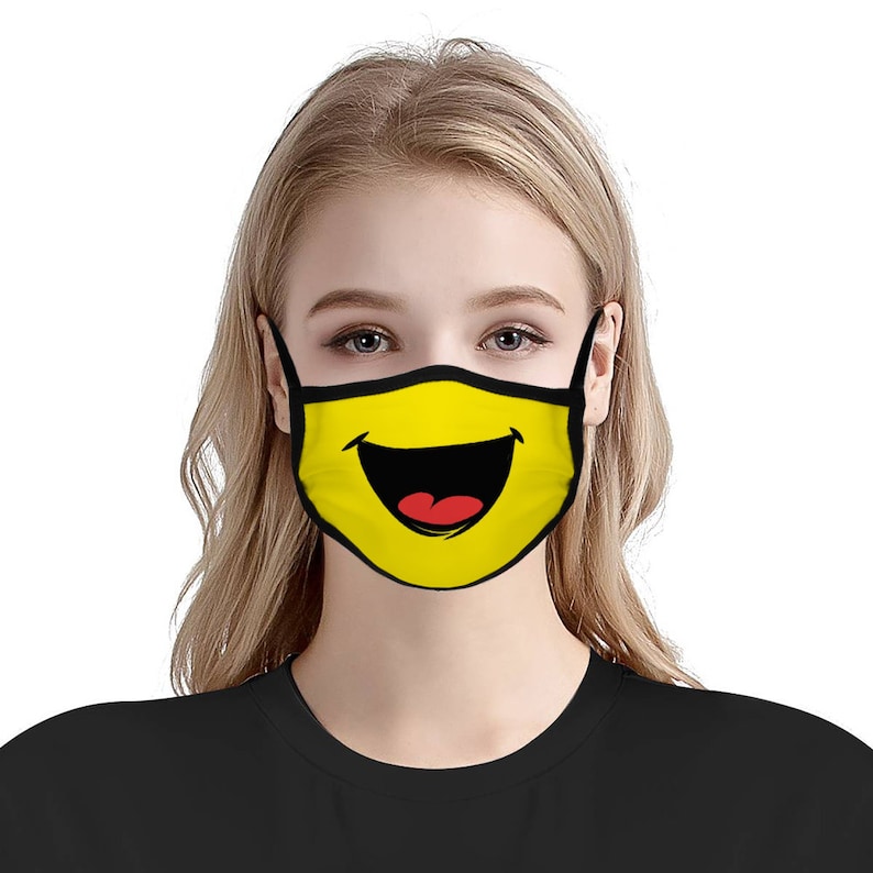 Laughing smiley Face Mask Face Mask Masks Masks & Etsy