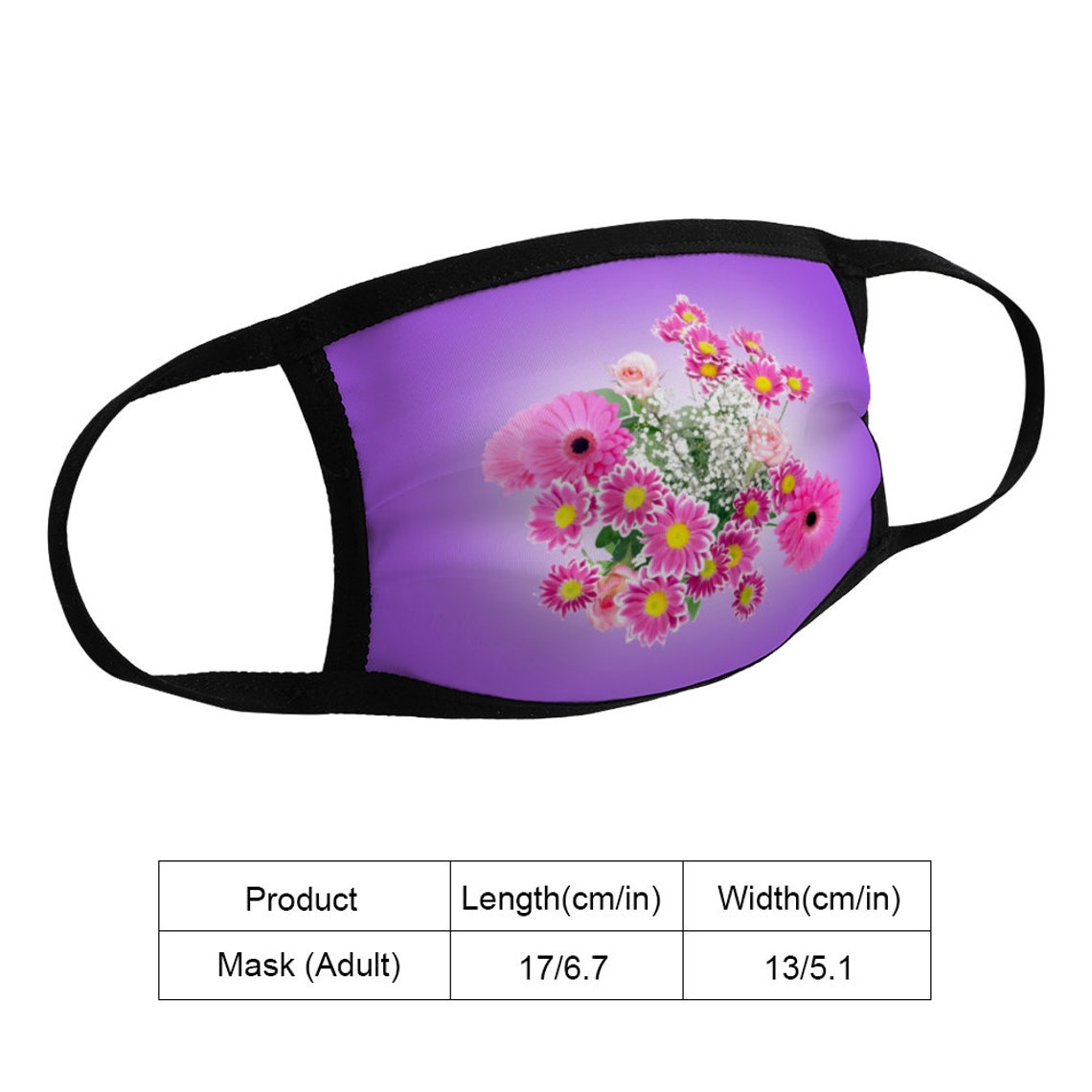 Flower Arrangement Face Mask Face Masks Washable Mask face Etsy