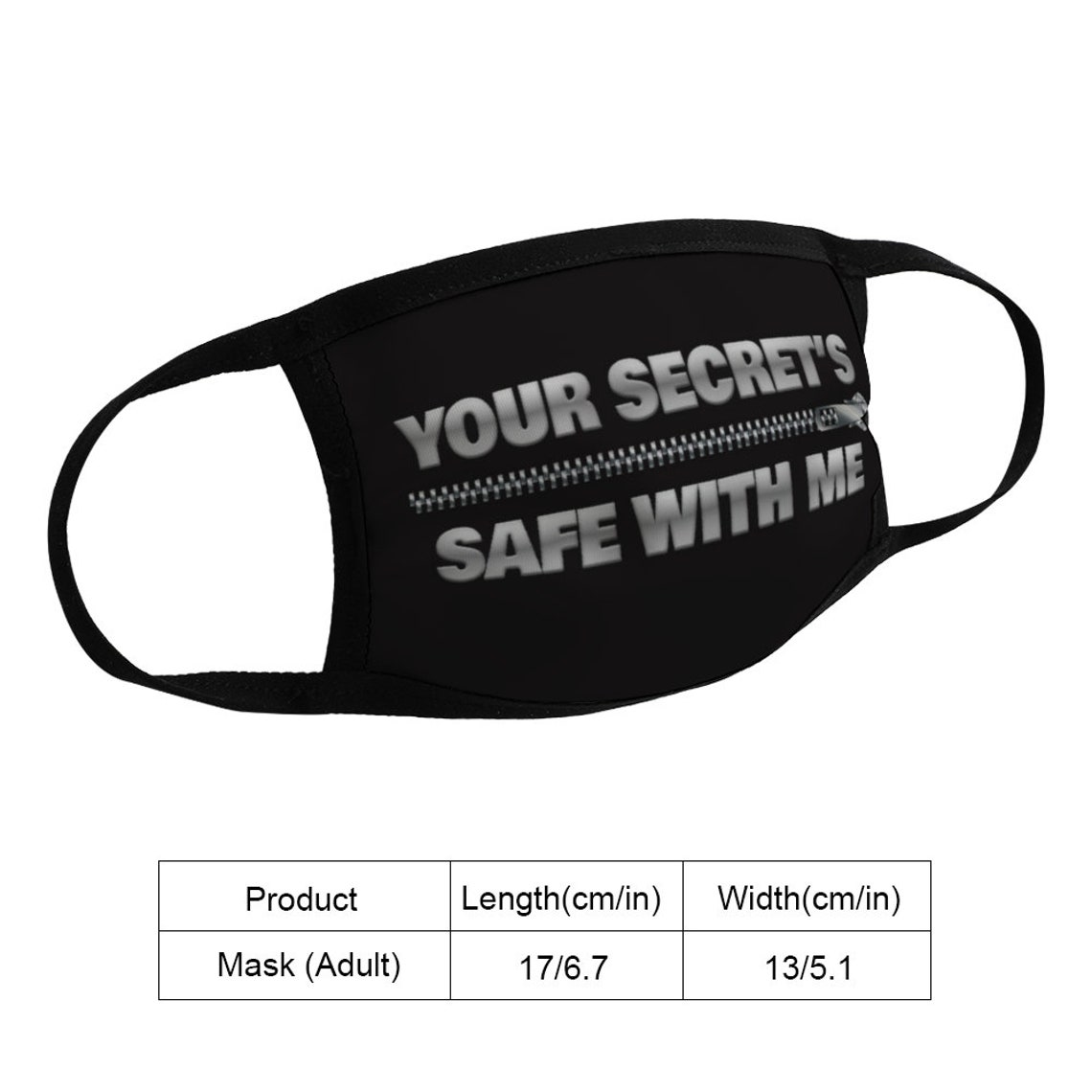 Zip Face Mask Masks & Prosthetics Masks Accessories Funny Etsy