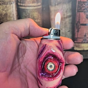 lighter case, lighter cover, lighter sleeve, lighter holder, eyeball