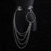 Punk Waist Belt Chain Gothic Leather Black Belly Body Chains Layered Goth Body Skirt Belts Punk Gothic Rock Harness Metal Body Bondage 