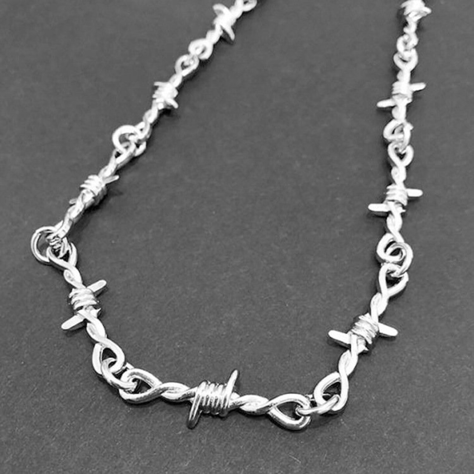 Barbed Wire Choker Barbed Wire Necklace Silver Barbed Wire Etsy