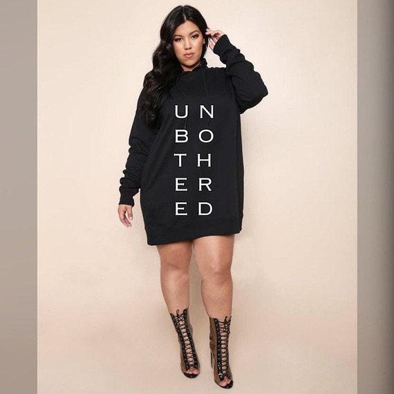 Plus Size Hoodie Sweater Dress 1x 2x 3x 
