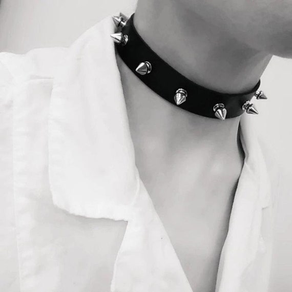 BDSM Studded Spiked Collar Choker Vegan 