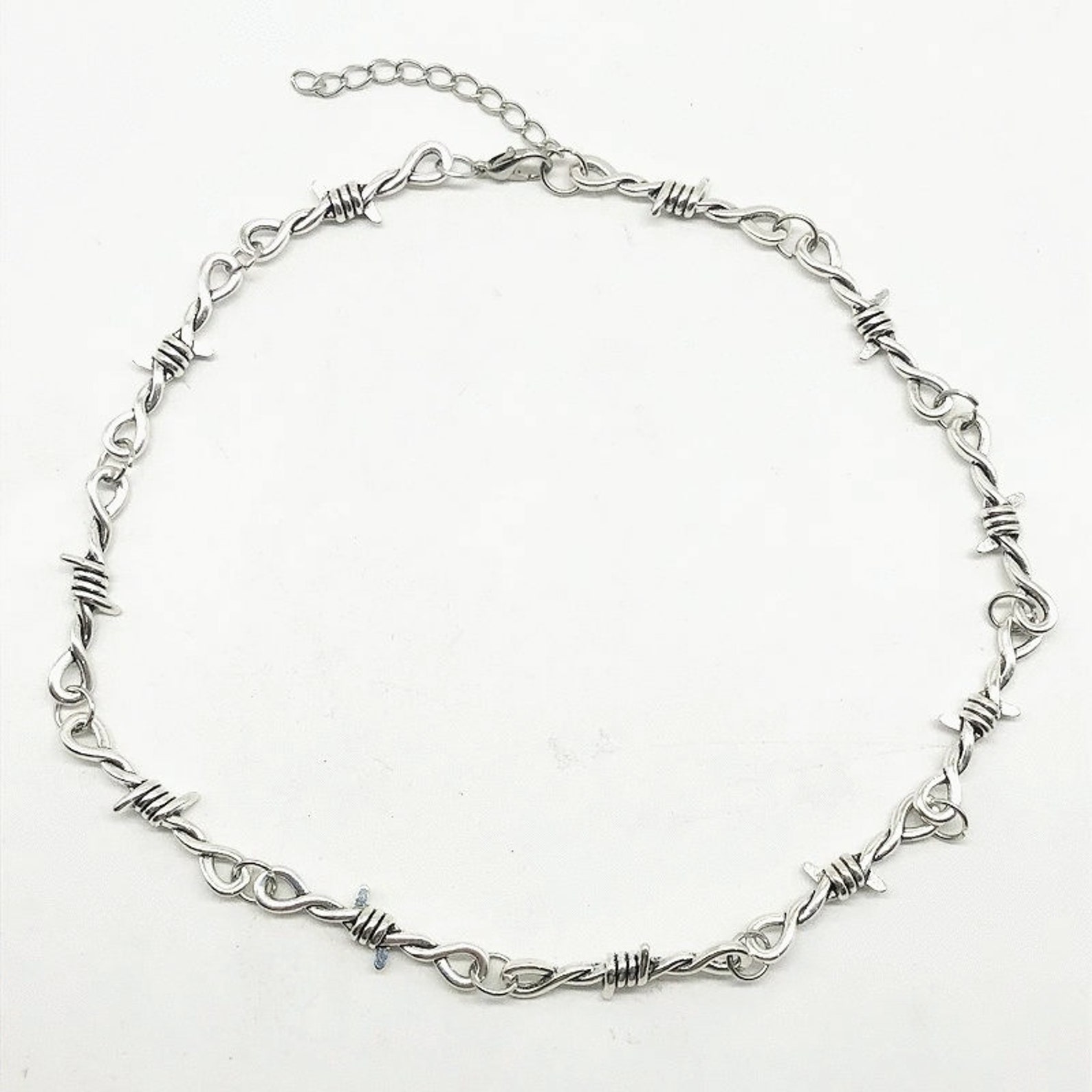 Barbed Wire Choker Barbed Wire Necklace Silver Barbed Wire Etsy