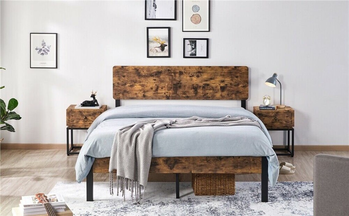 Queen Bedframe Bed Frame Queen Vintage Style Full or Queen Etsy